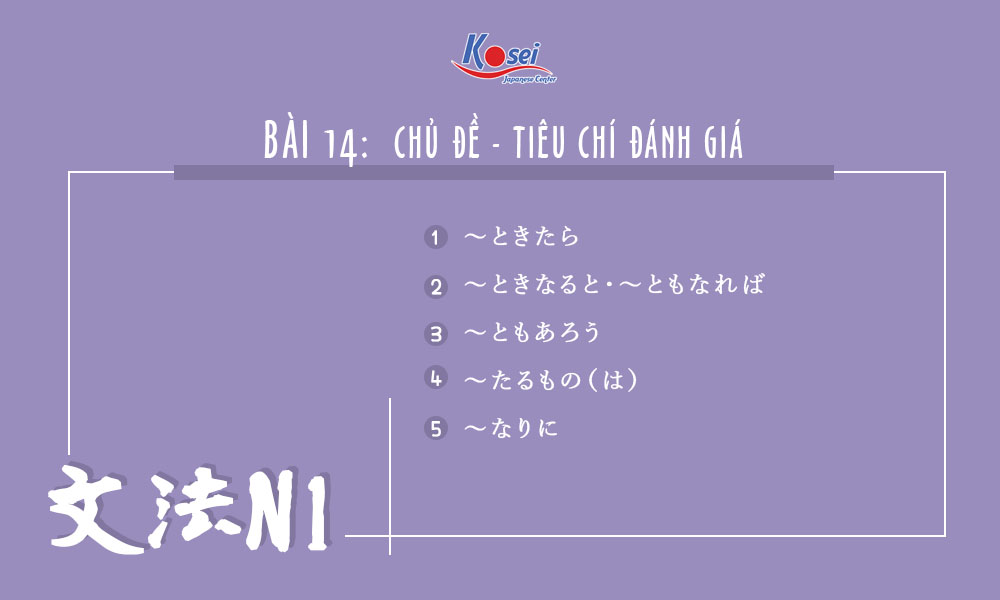 ngữ pháp tiếng nhật n1 bài 14